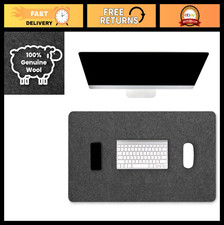 Premium Real Wool Felt Desk Pad - Non-Slip Backing, 32x16 Inch Office Mat picture