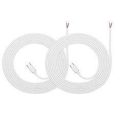 2Pcs 3m/9.84Ft USB C Pigtail Cable, 5V 2.4A Type C to 2 Pin Wires, White picture