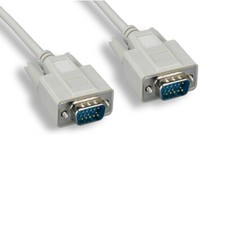 Kentek 15'ft VGA HD15 14Pin Video Cord Male/Male PC Monitor Legacy Equipment GRY picture