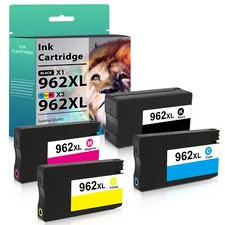 4PK 962XL High Yield BCMY Ink For HP OfficeJet Pro 9010 9015 9016 9018 9020 9025 picture