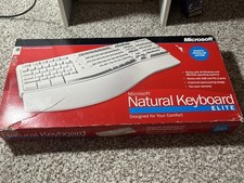 Vintage Microsoft Natural Keyboard Elite Wired A1100337 L959 1998  picture