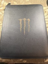 Leather Travel Essential Tech Folio By Mark & Graham MONSTER ENERGY DRINK LOGO picture