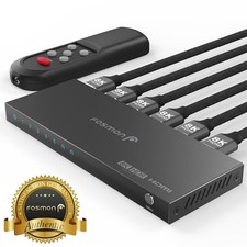 8K HDMI 2.1 Switch Switcher Splitter With Remote 5 In 1 Out 48Gbps High Speed picture