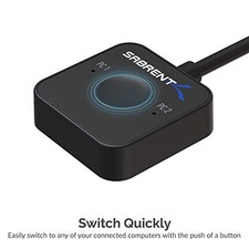 BLACK - SABRENT 2-PORT USB TYPE-C KVM SWITCH WITH 60 WATT POWER DELIVERY OPTION picture