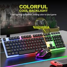 Mechanical Feel Gaming Keyboard&Mouse-LED Backlit Combo for PC Desktop,USA Desig picture