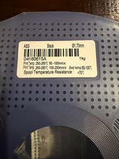 SUNLU ABS 3D Printer Filament 1kg Spool Black 1.75mm (MPN 04160615A) picture