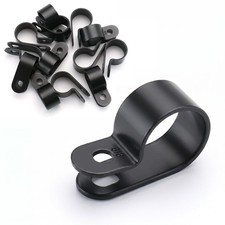 BAOMAIN 5/8-Inch R-Type Cable Clamps, 50-Pack Black Nylon Wire Management Cli... picture