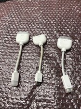Lot of 3 Genuine Apple Mini-VGA to VGA Monitor Cable Adapters picture
