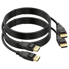 URELEGAN VESA Certified 8K DisplayPort 1.4 Cable 3FT 2-Pack 3FT, Black picture