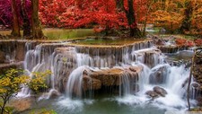 Landscape nature waterfall Custom Gaming Mat Desk picture