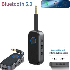 2-in-1 Bluetooth 6.0 Audio Adapter 3.5mm AUX Transmitter Receiver Car TV picture