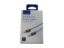 Lot 100 Insignia 3ft 3.5 mm Audio Cable Black -  picture