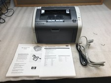 HP LaserJet 1012 Monochrome Laser Printer Q2461A Pg Ct w/ Cables & Toner *READ* picture