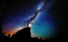 Landscape nebula cliff silhouette the lion king stars Custom Gaming Mat Desk picture