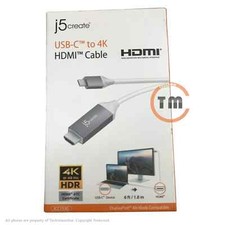 j5create 6FT USB-C to 4K HDMI™ Cable - HDMI™ ATC Certificate (JCC153G) - [LN]™ picture
