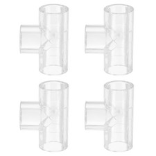 4Pcs Clear Tee Fitting 14mm ID PC Pipe Fitting Adapter picture
