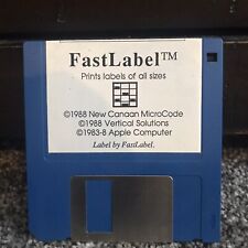 Vintage- Fast Label - Apple Macintosh Mac Disk - 1988 picture