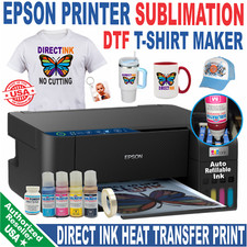 Epson Printer Sublimation ink Plus DTF Print T-Shirt Maker Start Bundle,, picture