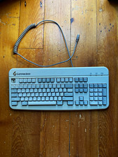 Vintage Gateway 2000 keyboard Wired Standard Beige, clicky keys, untested picture