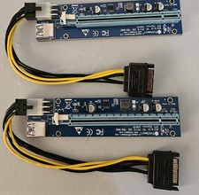 Lot of 2 FebSmart PCI-E 1x to PCI-E 16x PCI Express 164 PIN picture
