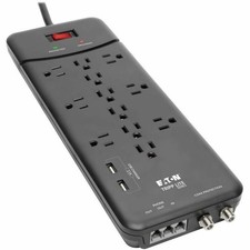 Tripp Lite Surge Power Strip 12 Outlets, 2 USB Charging Ports Tel/Modem/Coax picture