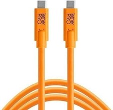 Tether Tools TetherPro USB-C to USB-C Cable | High Visibility Orange | 15' picture
