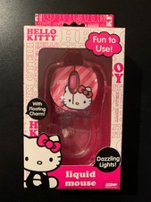 BNIB RARE Hello Kitty Liquid Computer Mouse Dazzling Lights with Floating Charm picture