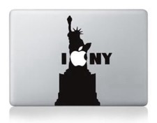Apple MacBook Laptop Sticker Vinyl Decal I Heart Love NY New York Statue Liberty picture