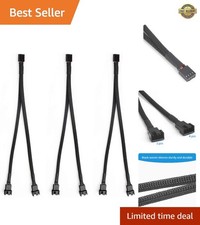 High-Performance 4-Pin & 3-Pin Fan Cable Set - Enhance Airflow & Efficiency picture