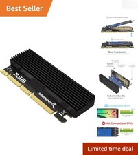 Ultra-Fast M.2 NVMe SSD PCIe X16/X8/X4 Adapter with Aluminum Heatsink picture