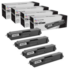 LD Compatible Brother TN431 / TN433 Set of 4 High-Yield Black Toner Cartridges picture