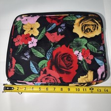 VERA BRADLEY Lighten Up Laptop Case Sleeve Padded Butterfly Havana Rose NWOT picture