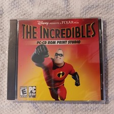 The Incredibles PC CD-ROM Print Studio Disney Pixar Windows 98/Me/XP New Sealed picture