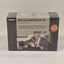 Maxtor OneTouch III Mini Edition 60GB External Hard Drive USB NEW SEALED picture