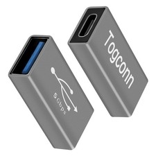 USB to USB C Adapter 2 Pack, Bi-Directional USB Type-C (Female) to USB Type-A (F picture