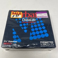 Verbatim DataLife 5.25 Floppy Diskettes MD2-D Double Density IBM Format 10 Pack picture
