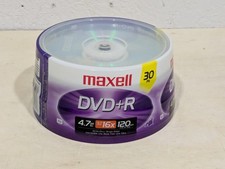 Maxell DVD+R 30 Pack 4.7GB 16x 120 Min Recordable Blank Media Discs Spindle Seal picture