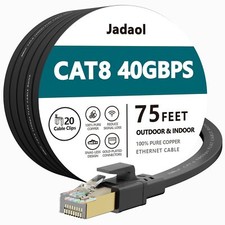 Cat8 Ethernet Cable Outdoor&Indoor 75 FT Heavy Duty High Speed Cat 8 LAN Netw... picture
