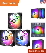 TL-C12C-S X3 ARGB Case Fans - High Performance Cooling with RGB Lighting, 3pcs picture