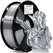 GIANTARM Silk Metallic Silver PLA 3D Printer Filament 1Kg Spool, 1.75Mm Dimensio picture