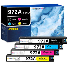 4Pack 972A Ink Cartridge(KCMY) | Works with Pro 452, 477, 552dw, 577 Series picture