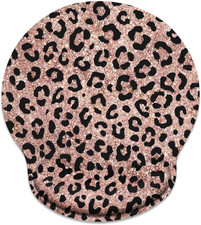 Ergonomic Mouse Pad with Wrist Support, Rose Leopard picture