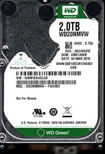 WD20NMVW-11AV3S2 S/N: WXM1E DCM: EBKTJHKB WESTERN DIGITAL 2TB THAILAND MAR 2015 picture