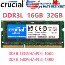 Crucial DDR3L 16GB 32GB 1333MHZ 1600MHZ Memory SO-DIMM Laptop RAM Notebook RAM picture