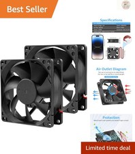 Versatile 80mm High-Performance Cooling Fans - 3000RPM for PC & Electronics picture