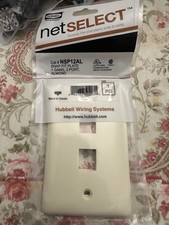 Hubbell netSELECT NSP12AL Snap Fit Wall Plate 1 Gang 2 Port Almond LOT of 60 picture