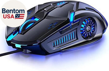 Gaming Mouse Wired,6 Buttons, 4 Adjustable DPI up to 3200 DPI, 7 Circular & Brea picture