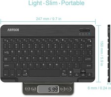 Arteck HB030B Universal 7-color Backlit Bluetooth Universal Wireless Keyboard picture