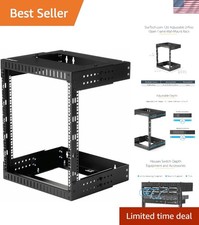 StarTech 12U 2-Post Wall Mount Open Frame Rack, 19in, 200lb RK12WALLOA picture