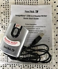 Vintage SanDisk ImageMate Reader/Writer w USB 2.0 Power Cord Book and CD picture